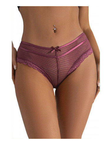 Tanga bordeaux dentelle