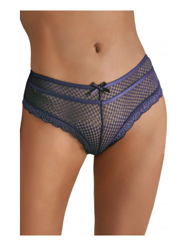 Tanga bleu dentelle