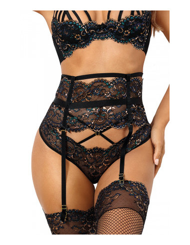 Porte-jarretelles dentelle Noir V-10362
